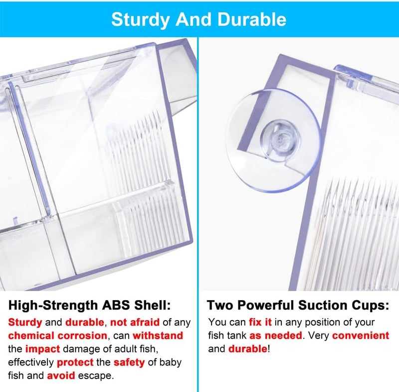 DATOO Fish Breeding Box Aquarium Holding Tank Transparent Fish Isolation Box Acclimation Hatchery Incubator Breeder for Betta Shrimp Clownfish Guppy - Image 5